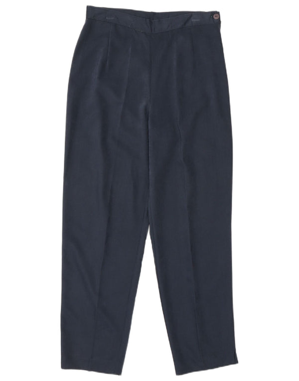 Vintage Damen Tapered Cropped Hose IT 42 Medium W26 L25 Marineblau