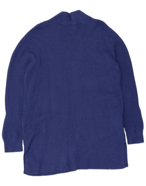 Marks & Spencer Damen Longline Open Cardigan Pullover UK 12 Mittelblau