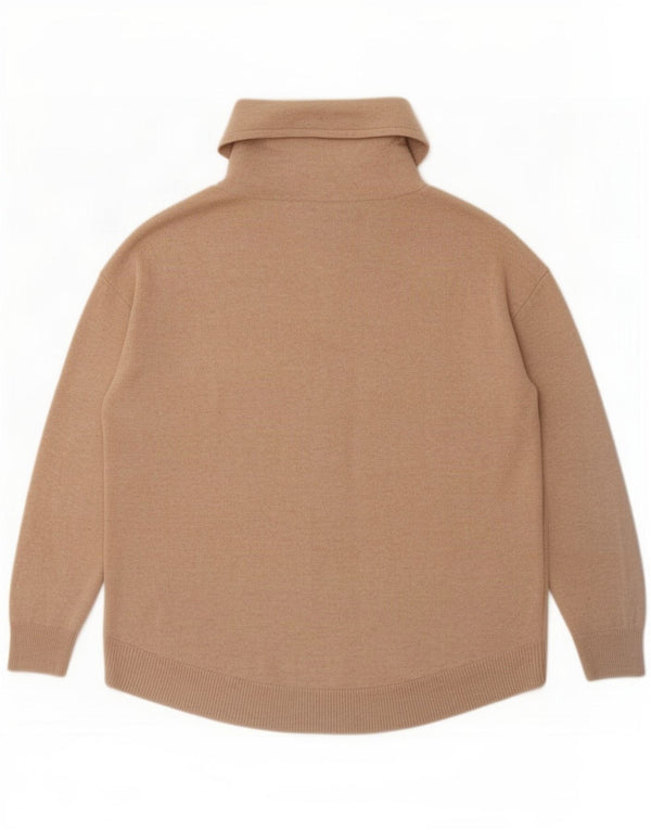Massimo Dutti Damen-Pullover mit Rollkragen, übergroß, Gr. 10, Größe S, Beige