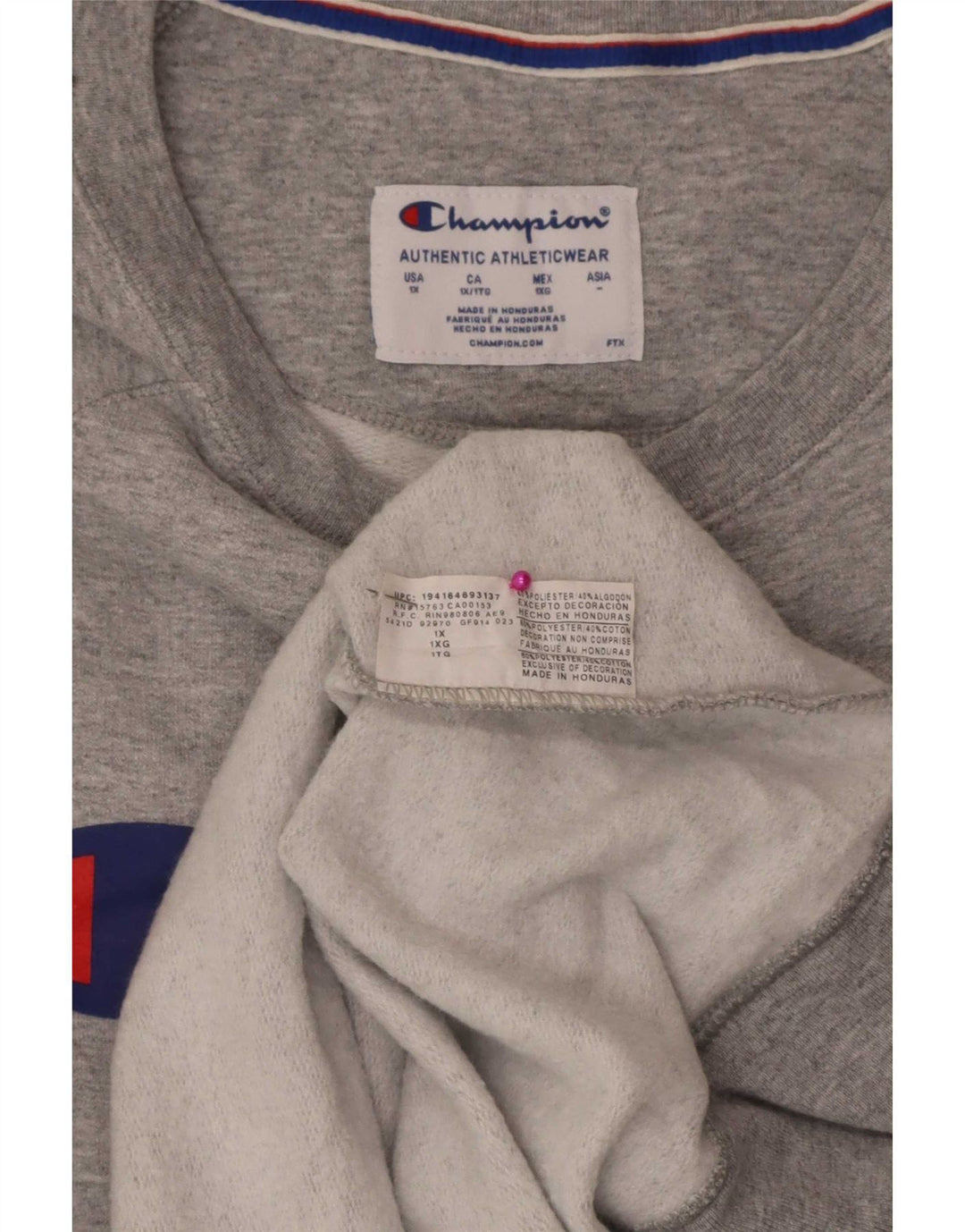 Champion Herren-Sweatshirt mit Grafik, XL, grau, Polyester