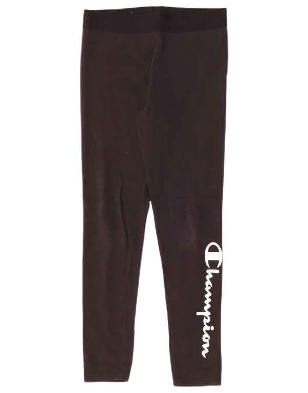 Champion Leggings mit Grafik für Mädchen, 13–14 Jahre, XL, schwarze Baumwolle