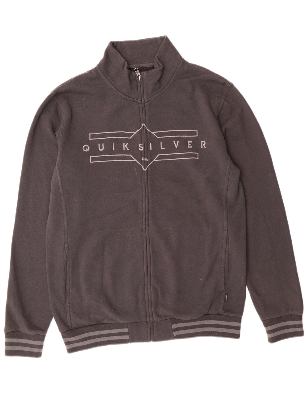 Quiksilver Herren-Trainingsanzugoberteil mit Grafik, mittelgrau, Baumwolle, Sport