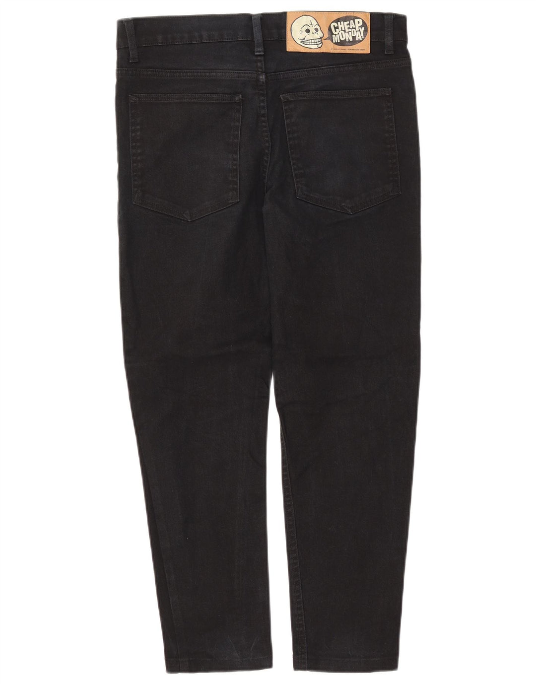 Cheap Monday Damen Crop Slim Jeans W33 L25 Schwarz Baumwolle