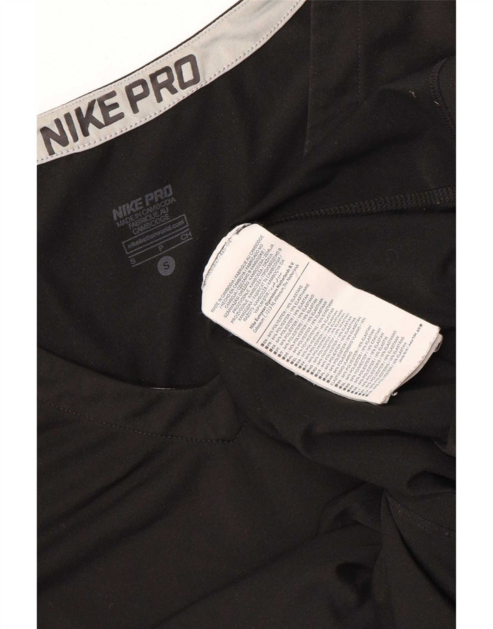 Nike Damen Dri Fit Top Langarm UK 8 Small Schwarz Polyester