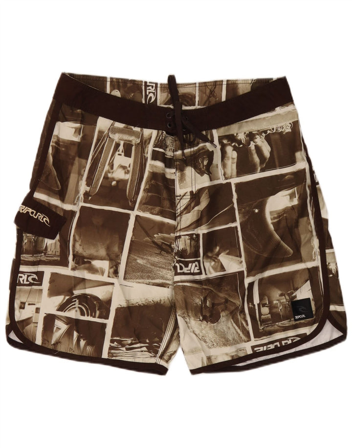 Rip Curl Herren Graphic Badeshorts XL Braun Patchwork