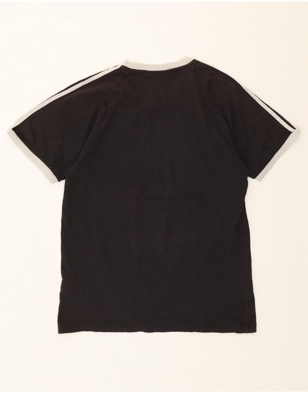 Adidas Damen T-Shirt Top UK 14 Medium Schwarz Baumwolle