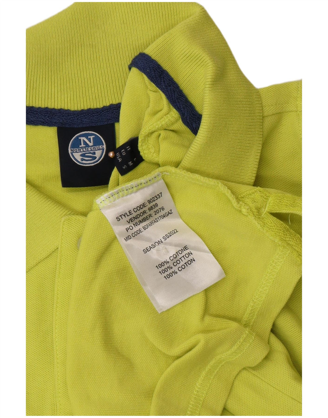 NORTH SAILS Herren-Poloshirt aus mittelgrüner Baumwolle