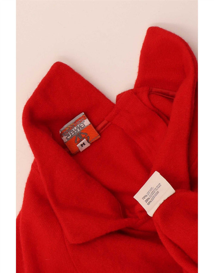 Stefanel Damen-Pullover, übergroß, Rollkragenpullover, UK 14, Mittelrot