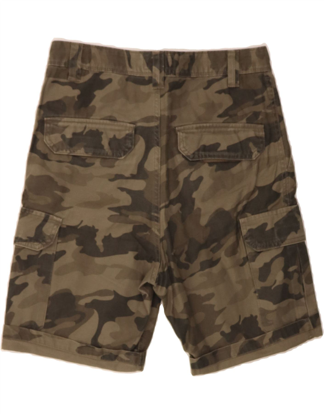 DIVIDED Mens Cargo Shorts W28 Small  Brown Camouflage Cotton Vintage Divided and Second-Hand Divided from Messina Hembry 