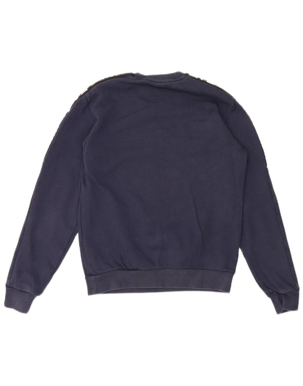 Emporio Armani Mens Graphic Sweatshirt Jumper XS Navy Blue Colourblock