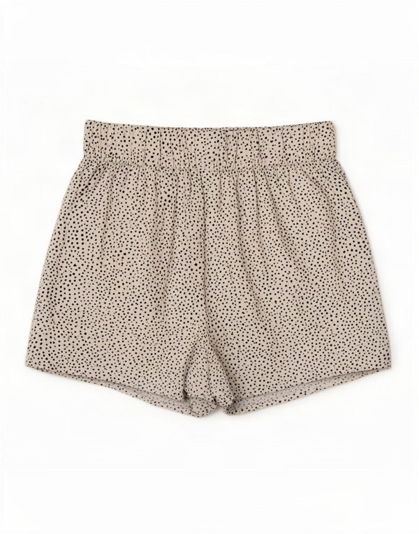 Marks & Spencer Damen Shorts UK 8 Small W26 Weiß gefleckte Viskose