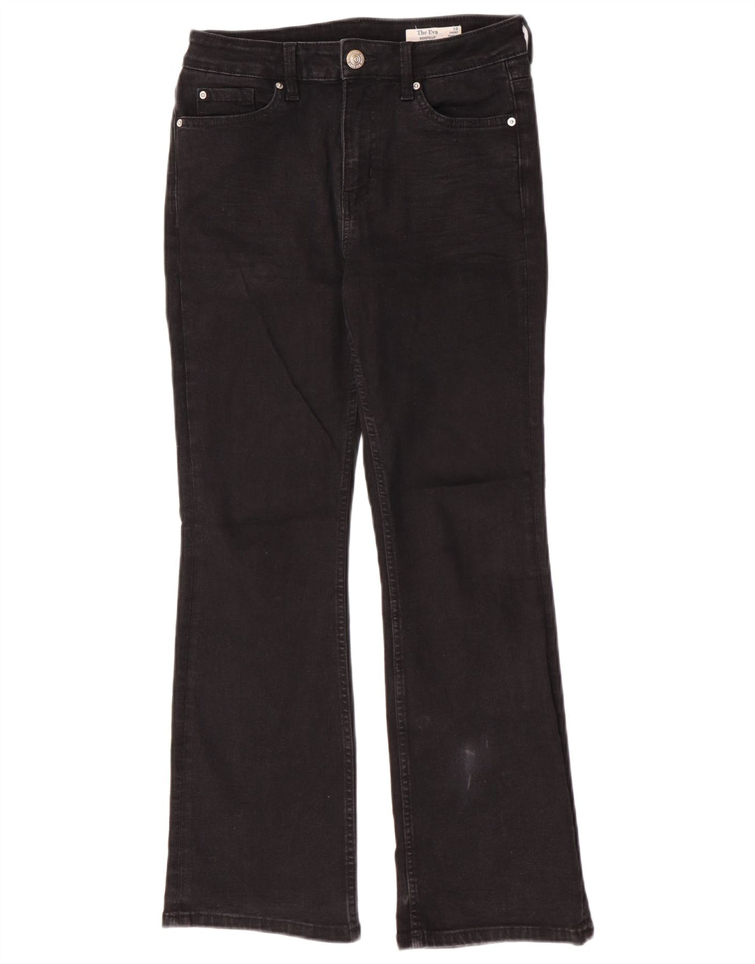 Marks & Spencer Damen The Eva Bootcut Jeans UK 10 Small W26 L28 Schwarz