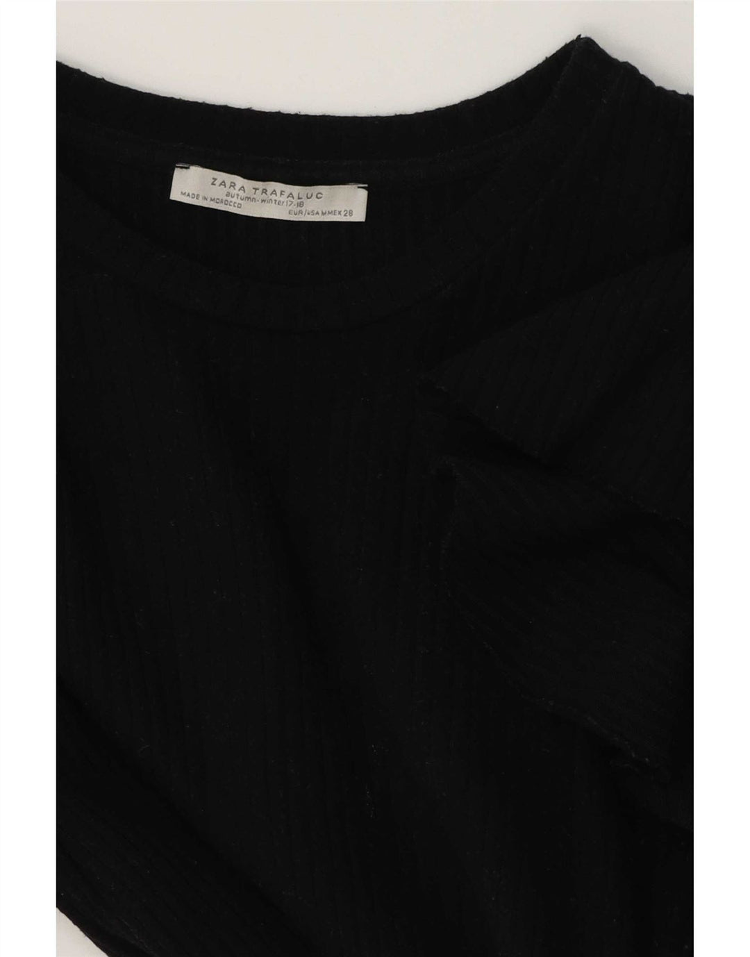 Zara Damenbluse Oberteil UK 12 Medium Schwarz