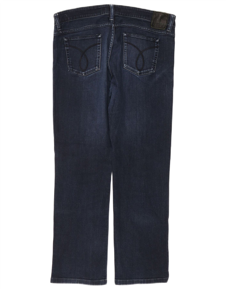 Calvin Klein Herren Regular Straight Jeans W34 L30 Marineblau Baumwolle