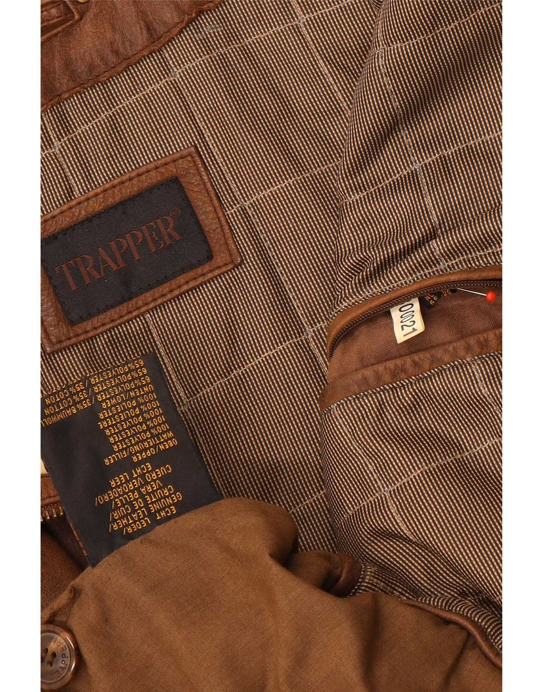 Trapper Herren Lederjacke UK 50 5XL Braun