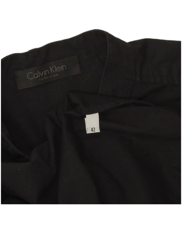 Calvin Klein Damen Hemd EU 42 Large Schwarz
