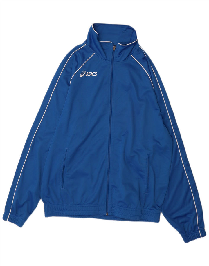 Asics Herren Trainingsanzug Top Jacke XL Blau Polyester