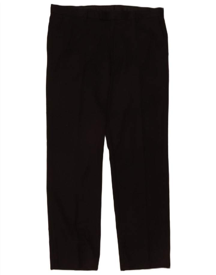 Marks & Spencer Herren-Anzughose, normal, W36, L25, Schwarz, Polyester