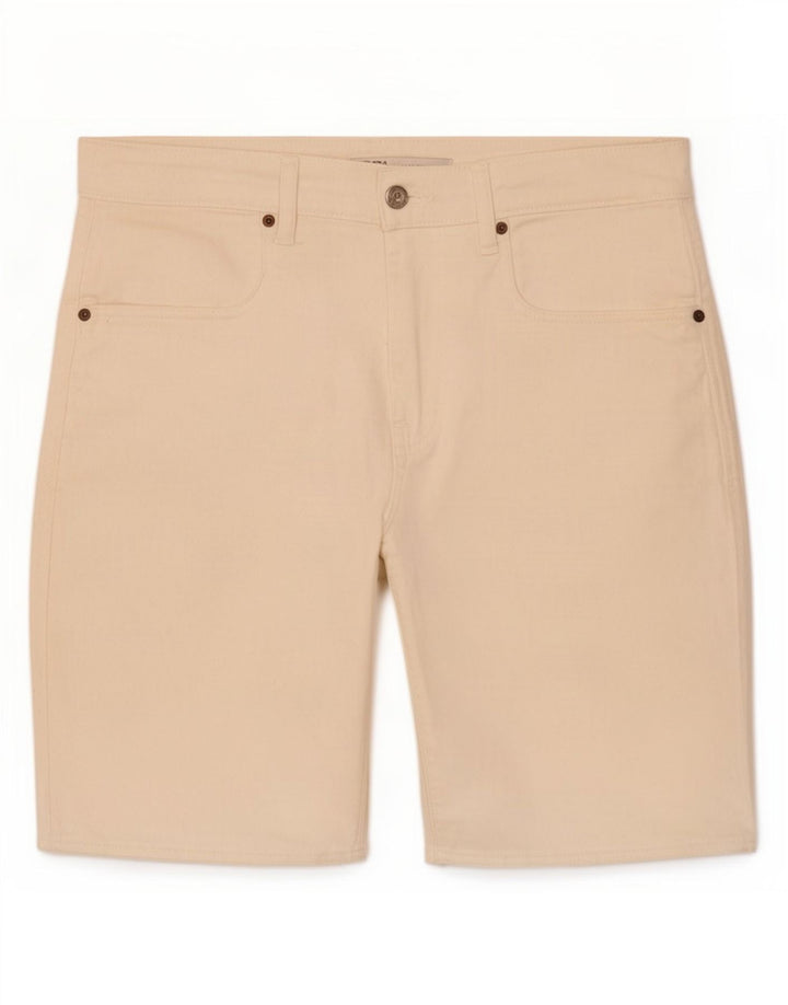 Zara Herren Jeansshorts EU 42 Large W32 Off White