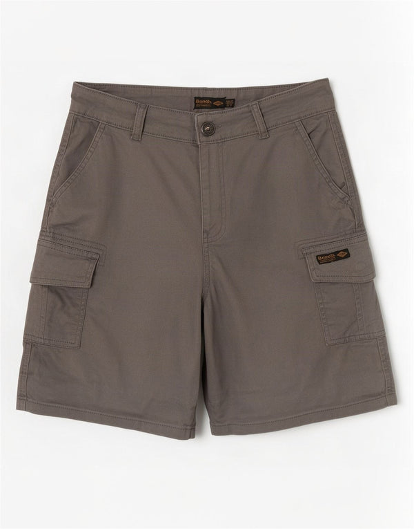 Bench Damen Cargoshorts UK 12 Medium W30 Graue Baumwolle
