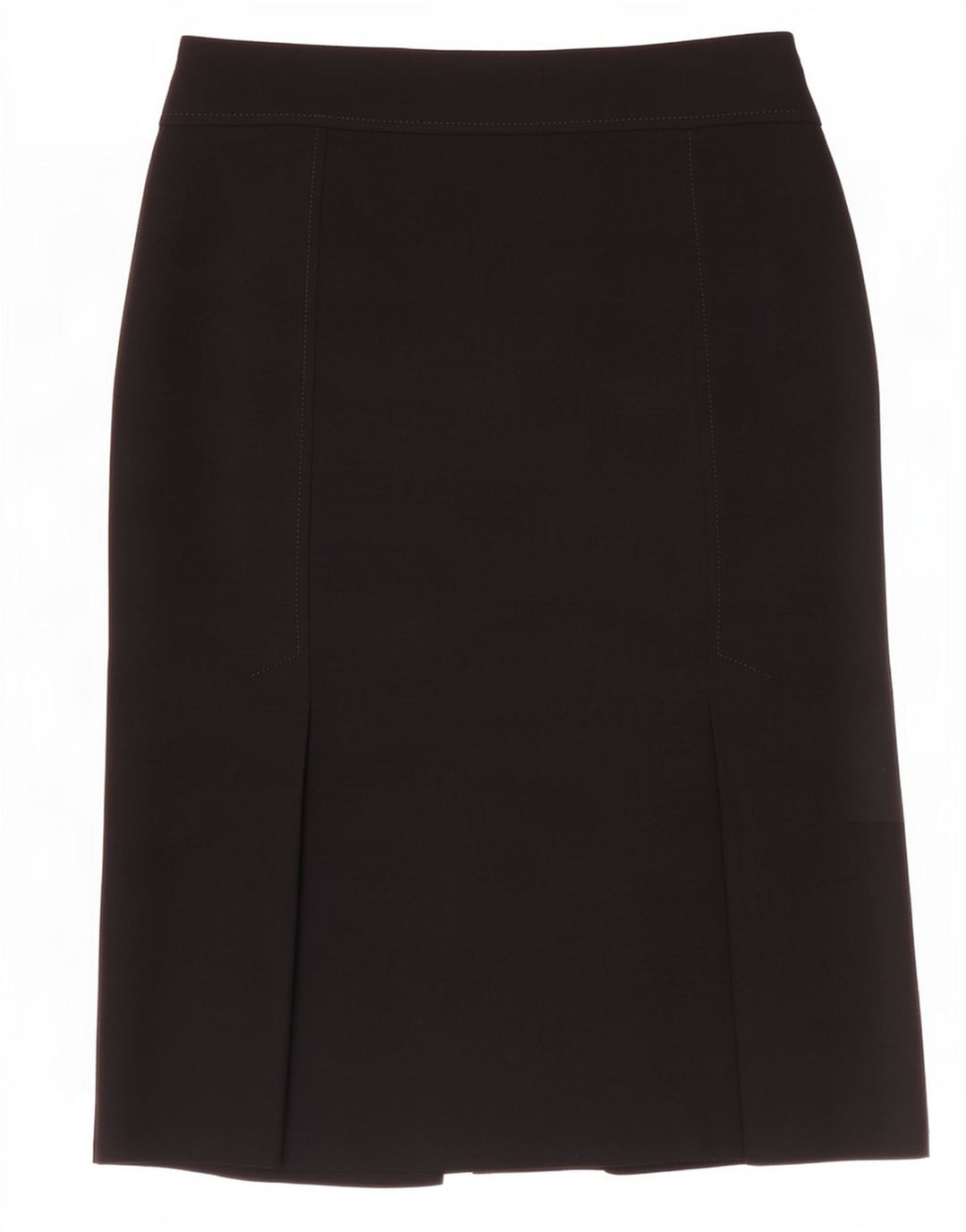 Marks & Spencer Damen gerader Rock UK 12 Medium W30 Schwarz Polyester