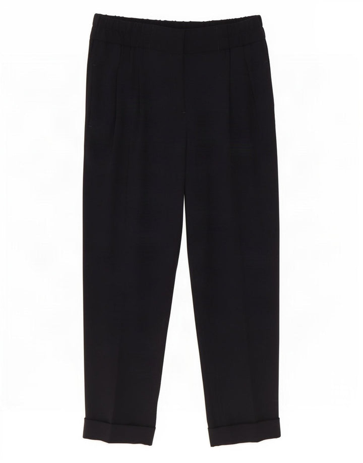 Massimo Dutti Damen Kurze Hose EU 40 Medium W30 L25 Schwarze Viskose