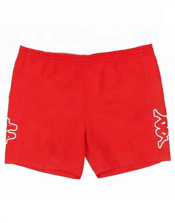 Kappa Herren Badeshorts mit Grafik, Größe L, Rot