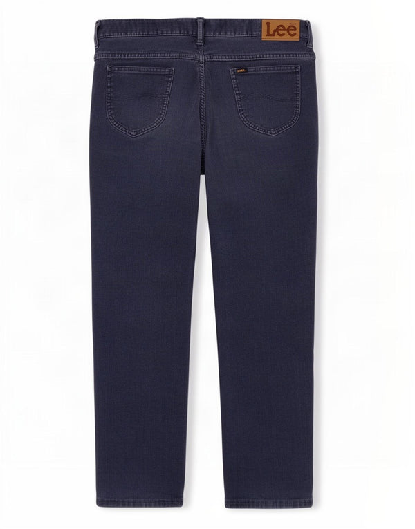 Lee Herren Crop Straight Cordhose W34 L26 Marineblaue Baumwolle