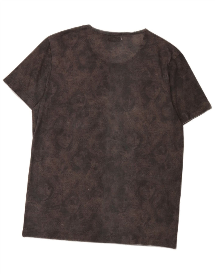 Rifle Herren-T-Shirt mit Grafik, mittelgrau, Batikfärbung
