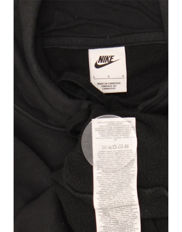 NIKE Damen-Pullover mit übergroßem Kapuzenpullover, Gr. 16, Größe L, Schwarz, Baumwolle