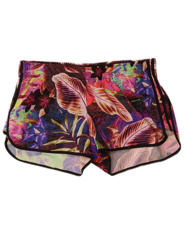 Adidas Damen Aeroready Graphic Sport Shorts UK 22 3XL Mehrfarbig geblümt