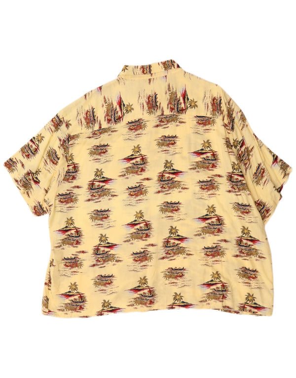 Puritan Herren Hawaii-Kurzarmhemd 3XL gelbe Viskose