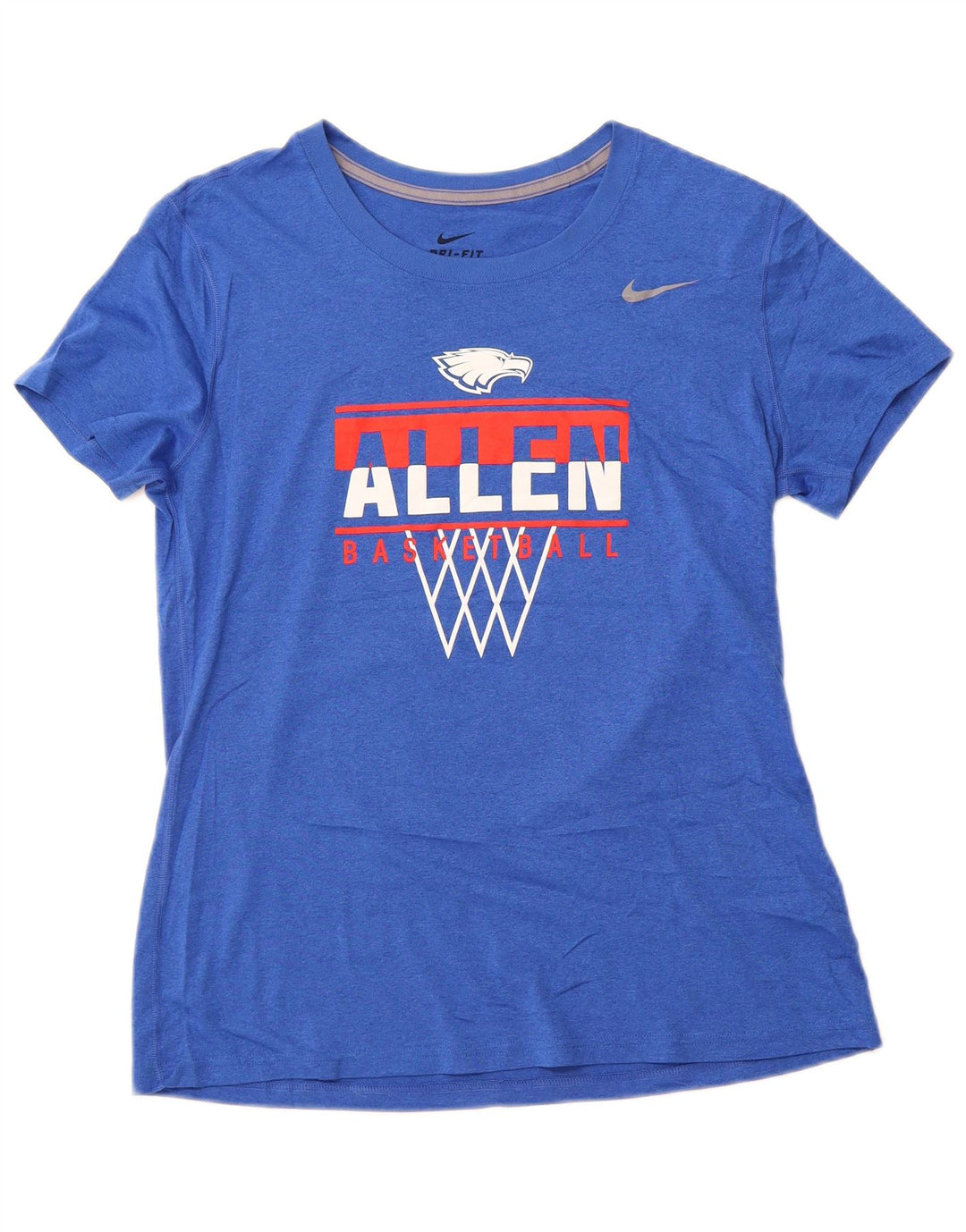 NIKE Damen Allen Basketball Graphic T-Shirt Top UK 14 Large Blau