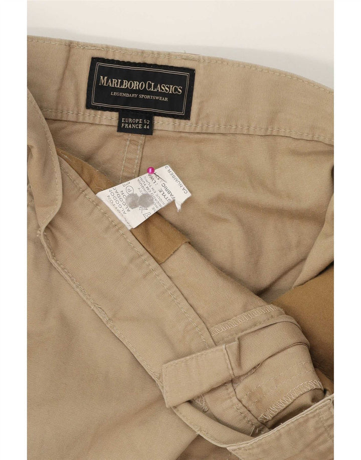 Marlboro Classics Herren Cargoshorts EU 52 XL W36 Beige Baumwolle