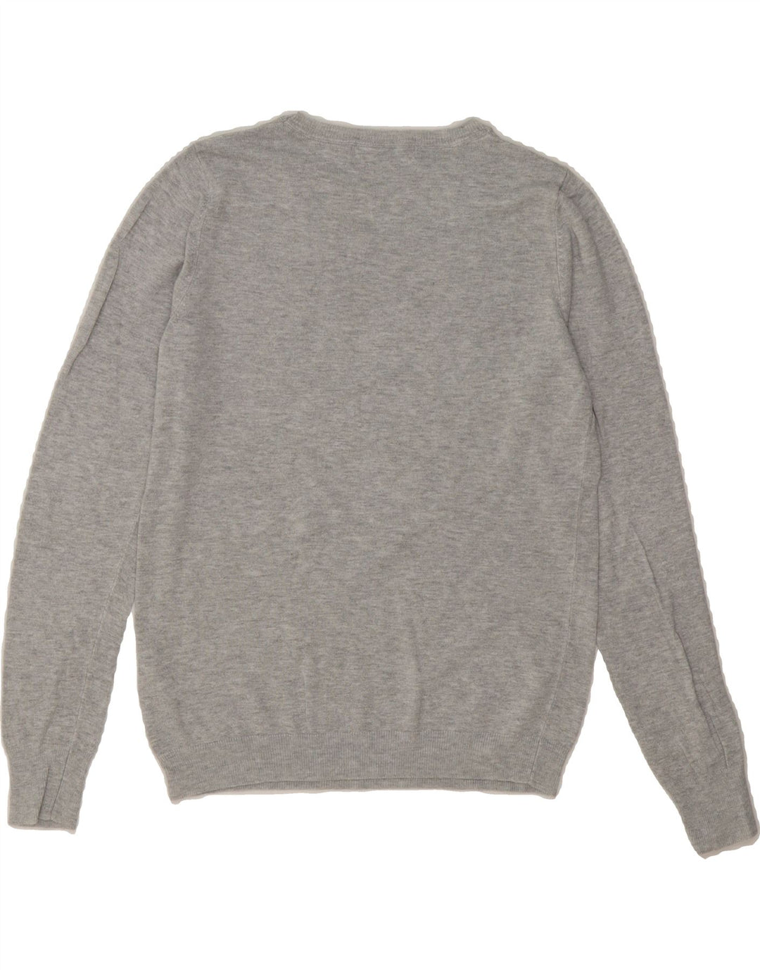 MARKS & SPENCER Womens Crew Neck Jumper Sweater UK 10 Small Grey Viscose Vintage Marks & Spencer and Second-Hand Marks & Spencer from Messina Hembry 