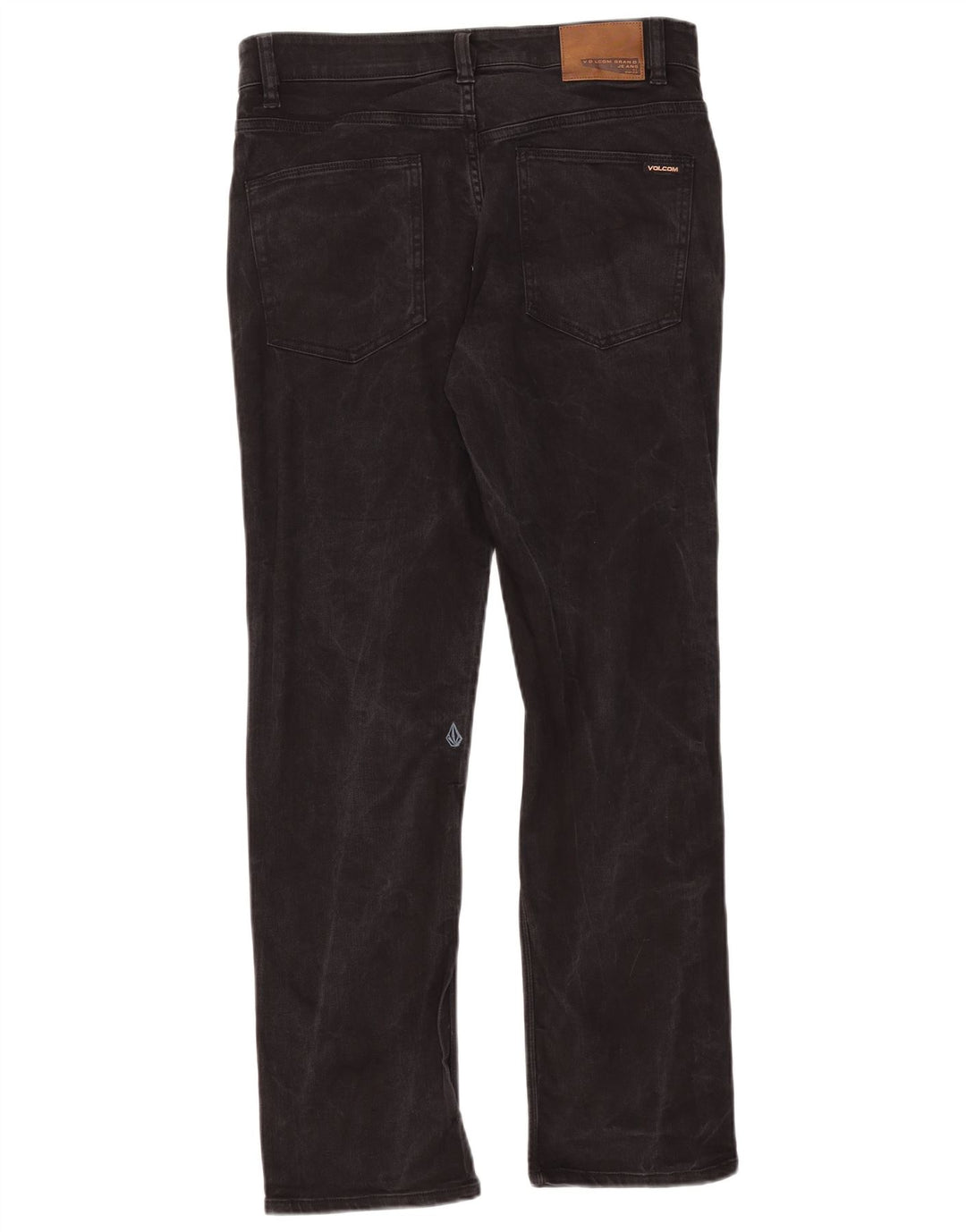 Volcom Herren Solver Straight Jeans W32 L30 Schwarze Baumwolle