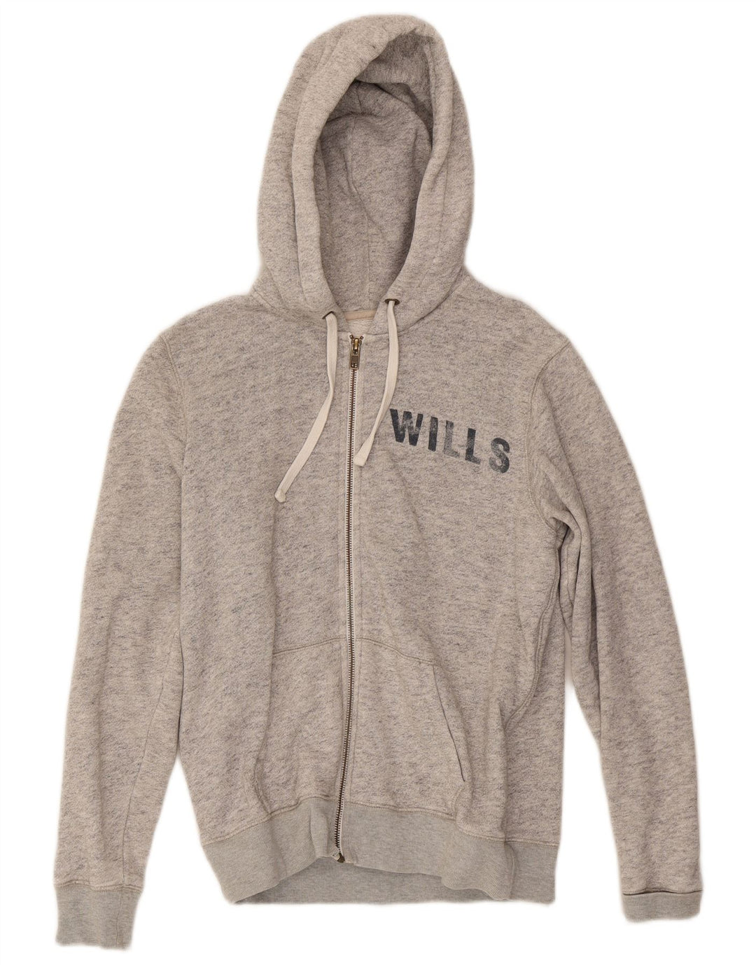 JACK WILLS Womens Zip Hoodie Sweater UK 14 Large  Grey