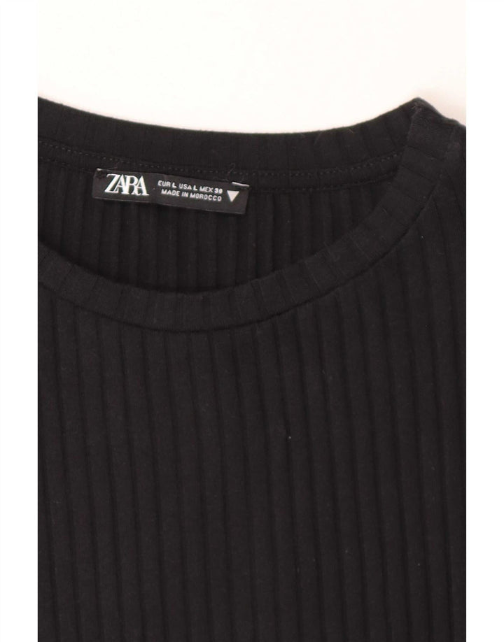 Zara Damen figurbetontes Kleid UK 14 Large Schwarz
