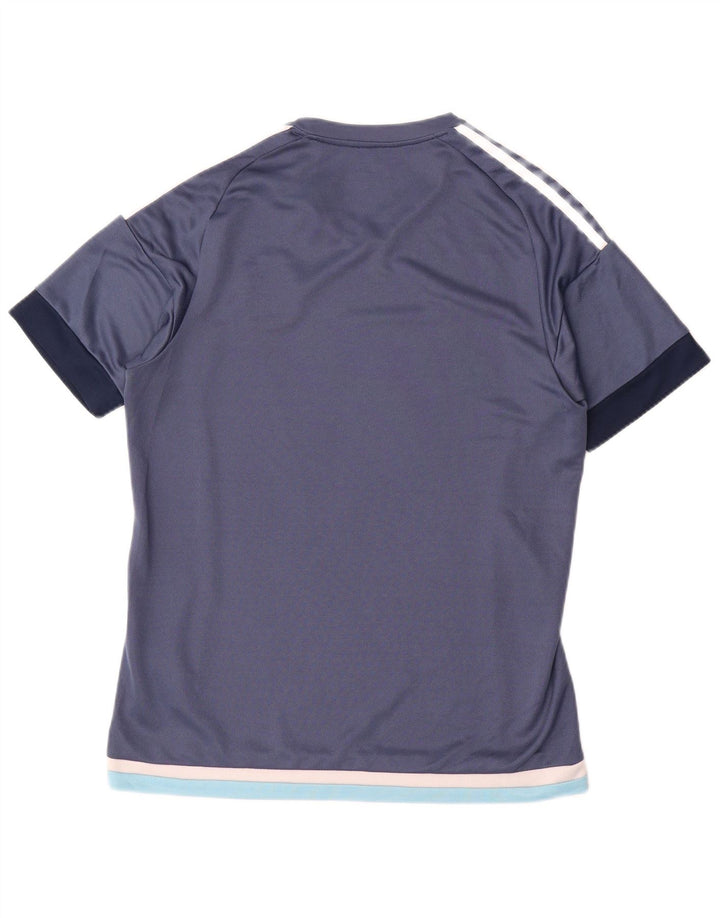 Adidas Herren Climalite T-Shirt Top Medium Marineblau Colourblock Polyester
