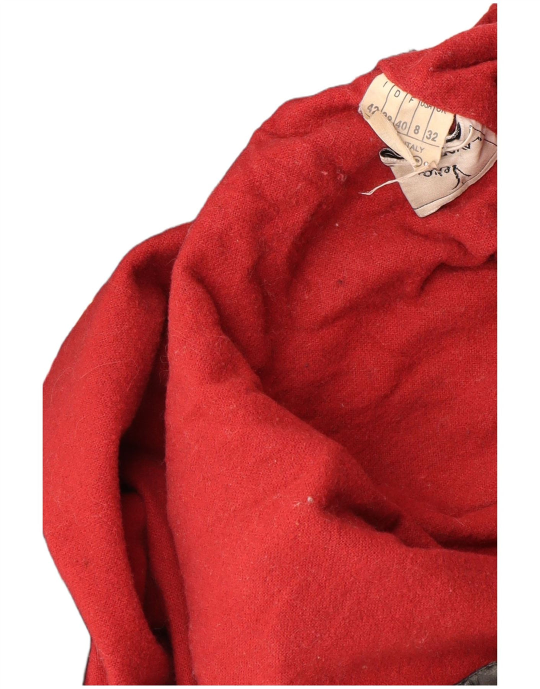 VINTAGE Übergroßer Damen-Ledermantel mit Kapuze IT 42 Mittelschwarzes Leder