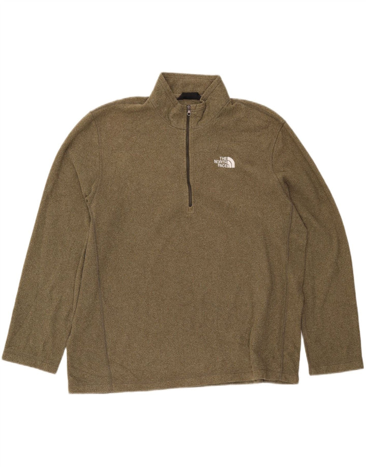 THE NORTH FACE Herren-Fleecepullover mit Reißverschluss, XL, Khaki
