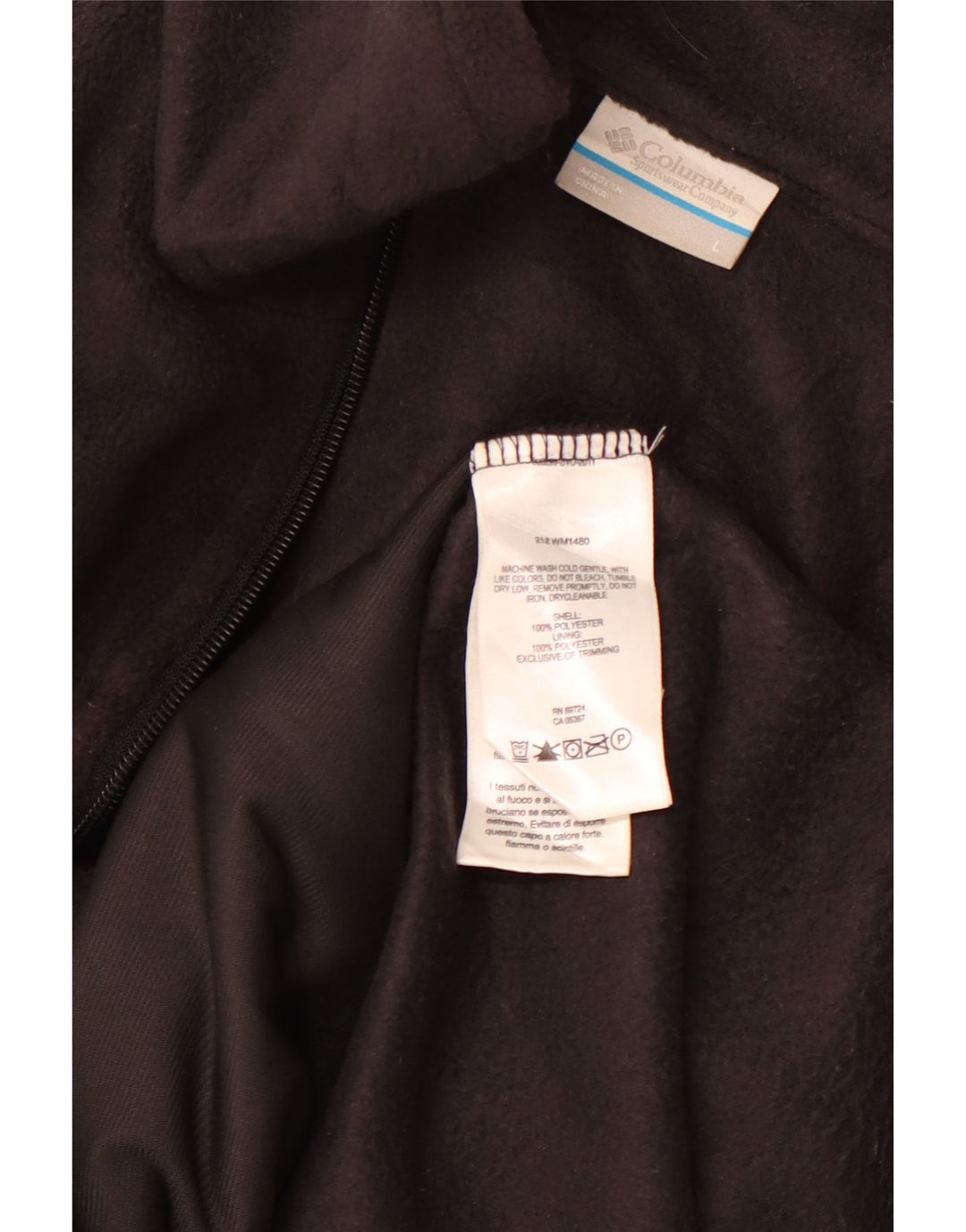 COLUMBIA Herren Fleeceweste UK 40 Large Schwarz Polyester