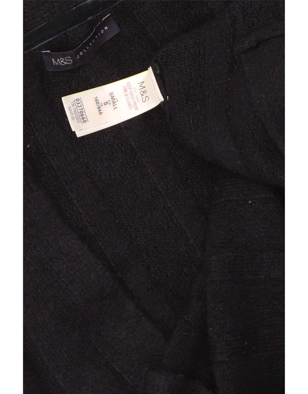 Marks & Spencer Damen Longline Open Cardigan Pullover UK 10 Small Marineblau