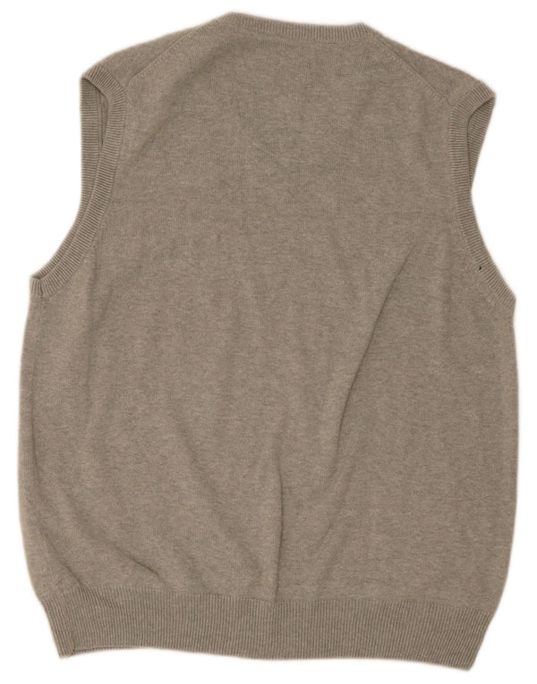 Marks & Spencer Herren-Tanktop „Harbor“ aus blauer Baumwolle, groß, grau