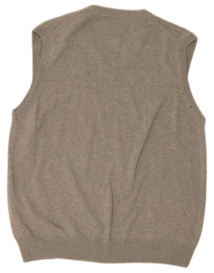 Marks & Spencer Herren-Tanktop „Harbor“ aus blauer Baumwolle, groß, grau