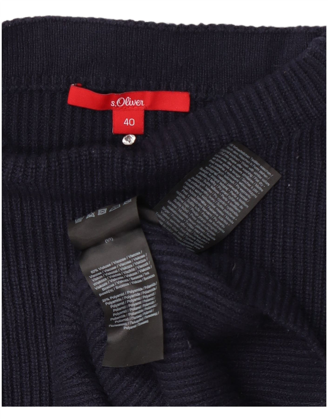 S.Oliver Damen Rollkragenpullover Pullover EU 40 Mittelmarineblaue Viskose