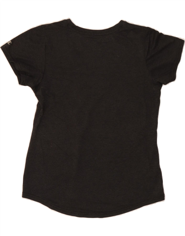CHAMPION Womens Graphic T-Shirt Top UK 14 Medium Black Vintage Champion and Second-Hand Champion from Messina Hembry 