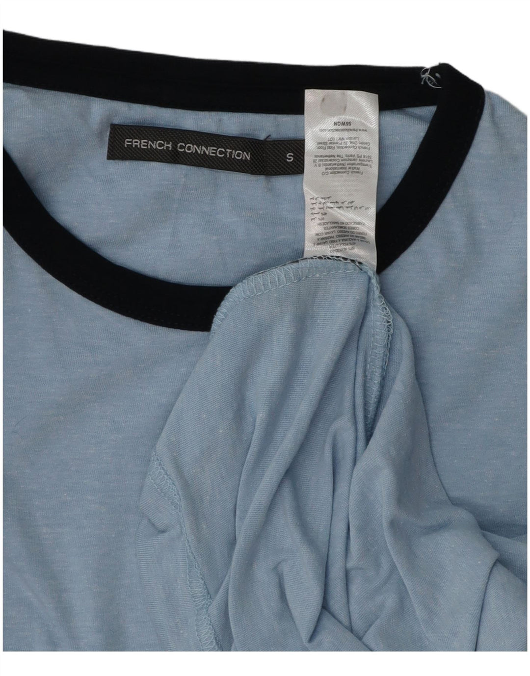 FRENCH CONNECTION Herren T-Shirt Top Small Blau Baumwolle