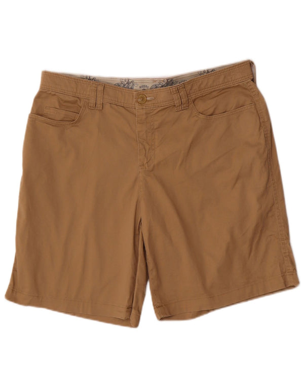 Lee Damen Freizeitshorts US 12 Large W34 Beige Baumwolle