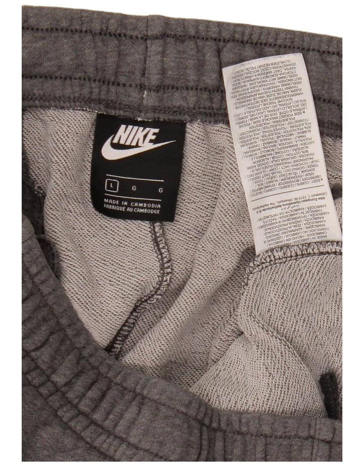 Nike Herren-Trainingshose, Jogginghose, groß, graue Baumwolle